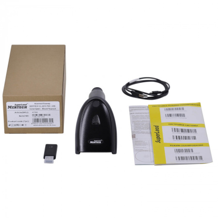 Беспроводной сканер штрих-кода MERTECH CL-1300 BLE Dongle P2D USB Black